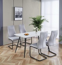 Esstisch in Marmoroptik & 4