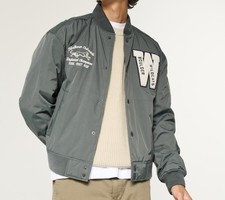 Hollister Herren Collegejacke Gr.XXL Oliv Neu Mit Etikett