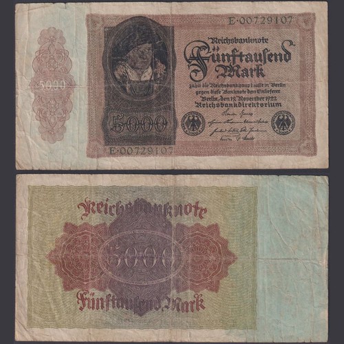 Deutsches reich 1922 - reich, 19.11.1922