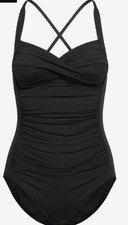 Seafolly Collective Twist Halter  Badeanzug schwarz Gr. 44 Neu mit Etikett