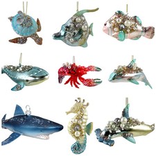 Anhänger Weihnachten Fisch Meer Wal Weihnachtskugel Christbaum Schmuck Glas