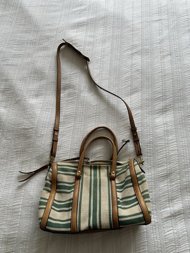 Fossil beige grün gestreift