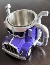 kreativer Becher Blumentopf Pflanzgefäß Vase Tasse Dekor Henkel* blau LKW Auto