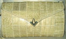 Kroko Handtasche beige IRV