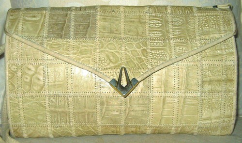 Kroko handtasche beige irv - kroko,