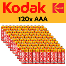 Kodak Batterien Vorratspack, 120 Stück AAA, Markenqualität, R03 Zink Kohle, 1,5V