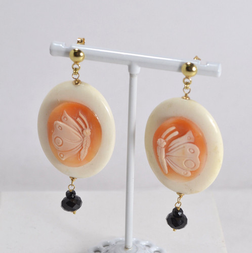 Ohrringe gelbgold kamee - gelbgold, 18