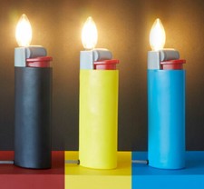 Design Tischleuchte Feuerzeug Look Tischlampe Lampe Lighter witzig dekorativ NEU