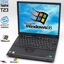 NOTEBOOK IBM THINKPAD T23 INTEL PENTIUM 3 1000MHZ LAPTOP WINDOWS 98 LAN DVD 20GB