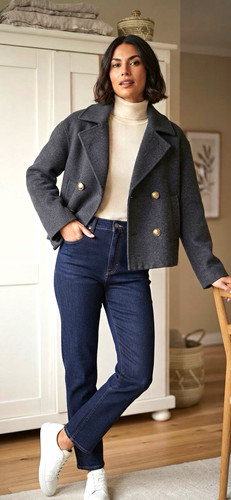 Damen jacke kurz - jacke, kaschmir