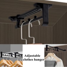 1pcs Kleiderschrank Herausziehen Kleiderbügel Schiene Heim Lagerregal Ausziehbar