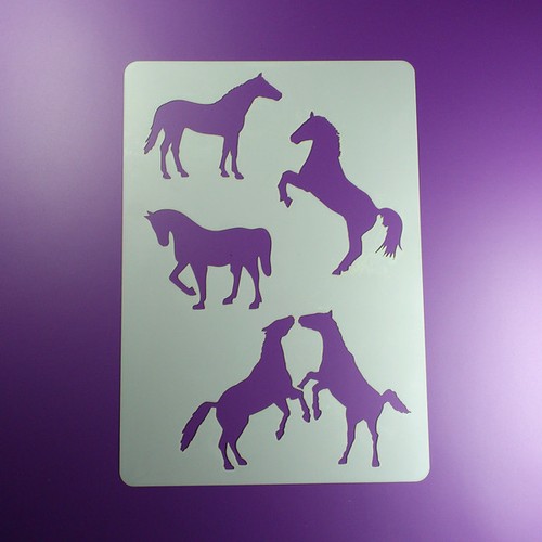 Schablone pferd pferde - schablone,