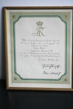 Verleihungsurkunde аusgestelt