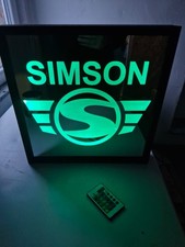 LED Spiegel Simson Logo Gravur  DDR Geschenk Idee Simson S51 NVA Ostalgie Schild