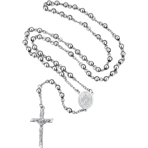 Rosenkranz halskette mit kreuz - mit,
