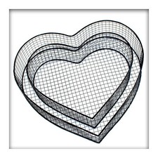 Herz Gitter XL Pflanzschale Grabschmuck Grabgestaltung Friedhof 42x40x10 cm