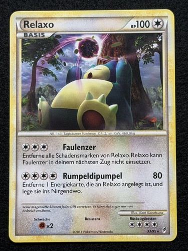 Pokemon karte relaxo - relaxo, 33/95
