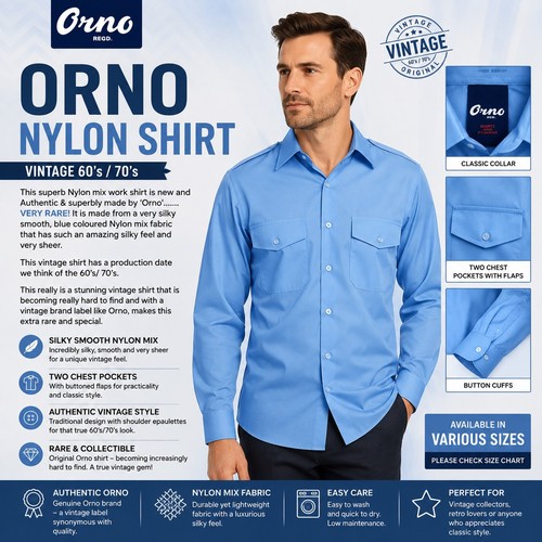 Orno kids vintage nylonhemd - orno,