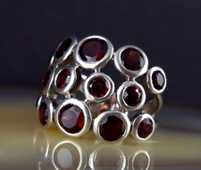 Ring silber 925 granat - silber,