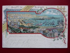 LITHO - GENOVA - GENUA - ca. 1898 - PANORAMA - ITALIEN - ITALY