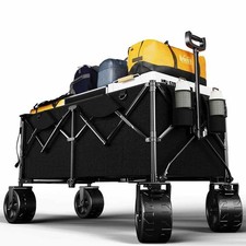 332L Bollerwagen XXL Handwagen Faltbar Transportwagen Bremse Urlaub Einkaufen