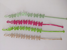 3 Stück Armbänder Schmetterling gehäkelt wie Cruciani Armband Lesezeichen
