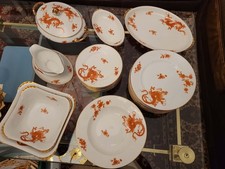 Speiseservice Königszelt Roter Drache reich Goldrand vor 1945