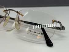 Leonardo D Brille Herren  Gold plated 22ct  randlos Groß L XL NP: 264€