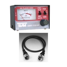 Set Stehwellenmeßgerät TEAM SWR 1180 W inkl. Verbindungskabel X