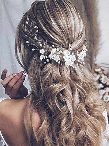 Braut haar schmuck blume perle - schmuck,