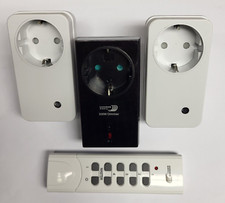 Funksteckdosen und Funkdimmer mit Fernbedienung weiß Plug & Play Funkschalter