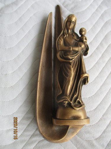 Bronze skulptur wandsockel - bronze, +