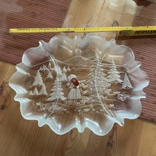 Große Original Waltherglas Weihnachtsschale Oval 45cm x 30cm Gebäck Obst Top