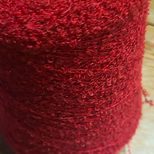 Rot bouclégarn bouclé - rot,