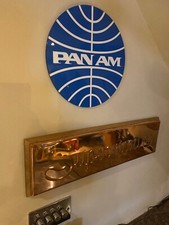 PAN AM Holzschild 30cm rund
