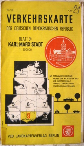 Verkehrsplan karl marx stadt - verkehrsplan, karl-marx-stadt