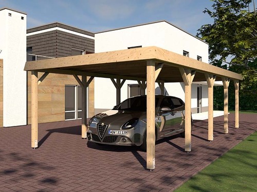 Carport flachdach mit - flachdach,