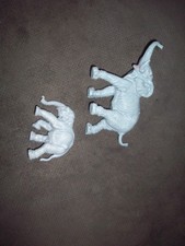 DDR VEB Plaho/Marolin Elefant mit Jungtier Kunstoff Spielzeug