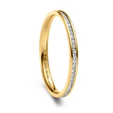 Vorsteckring Edelstahl Gold