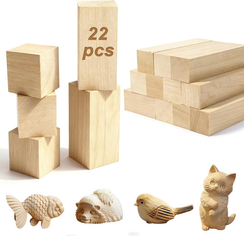 Holz schnitzholz set - linden, 22