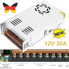 12V 30A LED Netzteil Schalt 12V DC 360W Transformator fur 3D Drucker, CCTV DHL