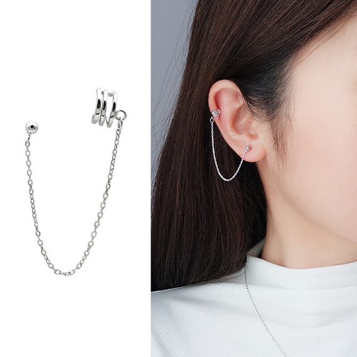 Ohrringe mit kette ohrstecker - ohrringe,