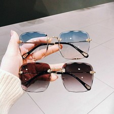 Quadrat Randlose Sonnenbrille