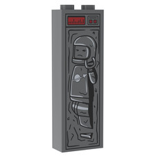 LEGO® Brick 1x2x5: Verbrecher in Karbonit (custom print)