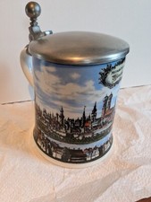 Bierhumpen mit zinndeckel - bierhumpen,