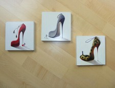 schönes 3er Set Inna Panasenko High Heel Bilder zum Stellen oder Aufhängen