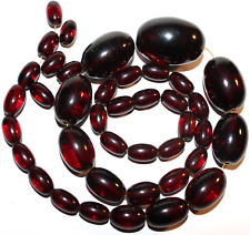 ? Bakelit Collier Halskette Olivenkette Art Deco Antikschmuck 59,5 cm / 59,13g