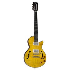 Maybach Little Wing Arched Top Cutaway Dirty Lemon Aged - Halbakustik Gitarre