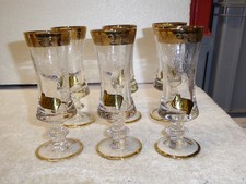 Murano Medici Goldrand 6 Sektgläser Sektkelche Champagner mit Etikett, 25333