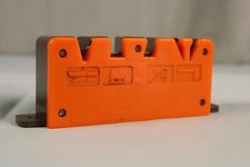 C12/ Vintage Messer + Scheren + Beil Schleifer - Hartplastik ca. 16x3,5x6  /351